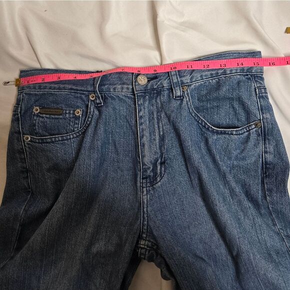 VINTAGE Y2K Calvin Klein embroidered floral bootcut‎ flare jeans 6 - Picture 9 of 11